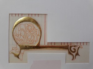 enluminure dorure lettre gesso