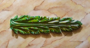 feuille acanthe patine verte